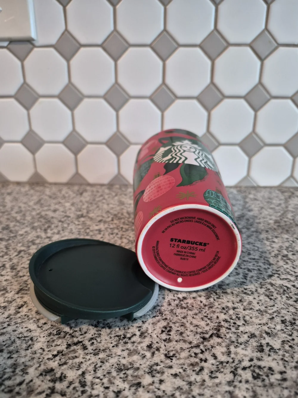 Collectible Starbucks 2019 Limited Edition Holiday Ceramic Travel Tumblr 12oz
